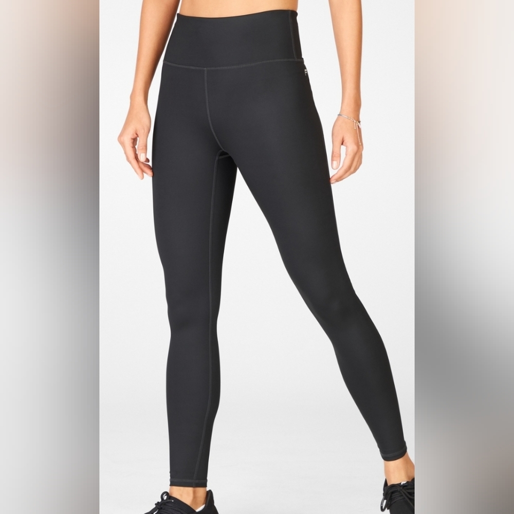 FABLETICS High-Waisted Ultracool Black Shine Legging 7/8 #NEW